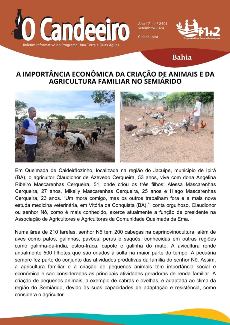 A IMPORTÂNCIA ECONÔMICA DA CRIAÇÃO DE ANIMAIS E DA  AGRICULTURA FAMILIAR NO SEMIÁRIDO